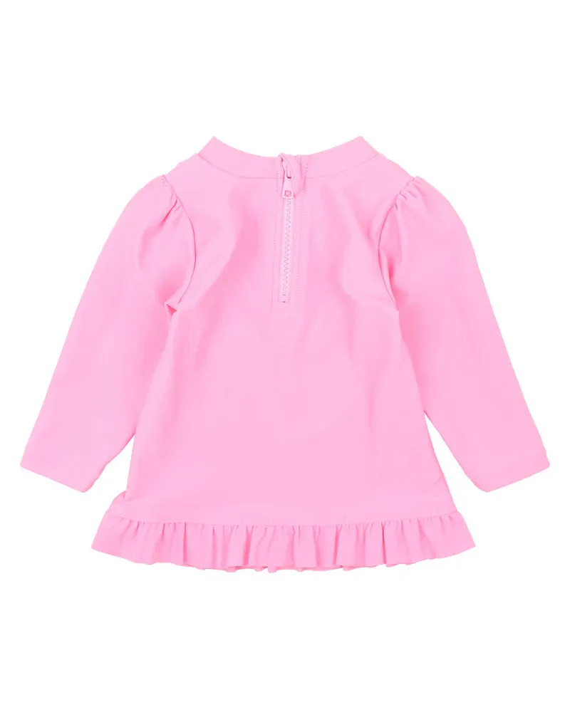 MINIHAHA GIRLS PINK RASH TOP
