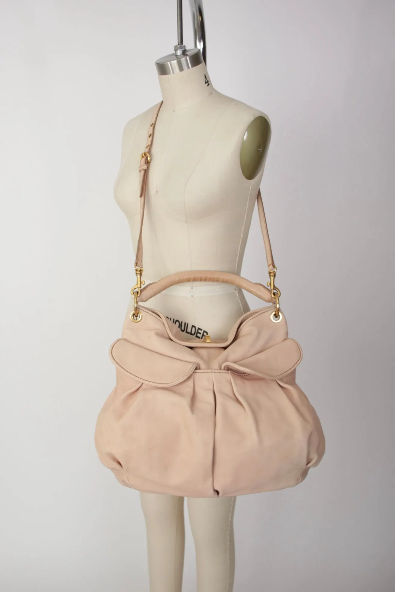 Miu Miu Leather Pleated Hand Bag