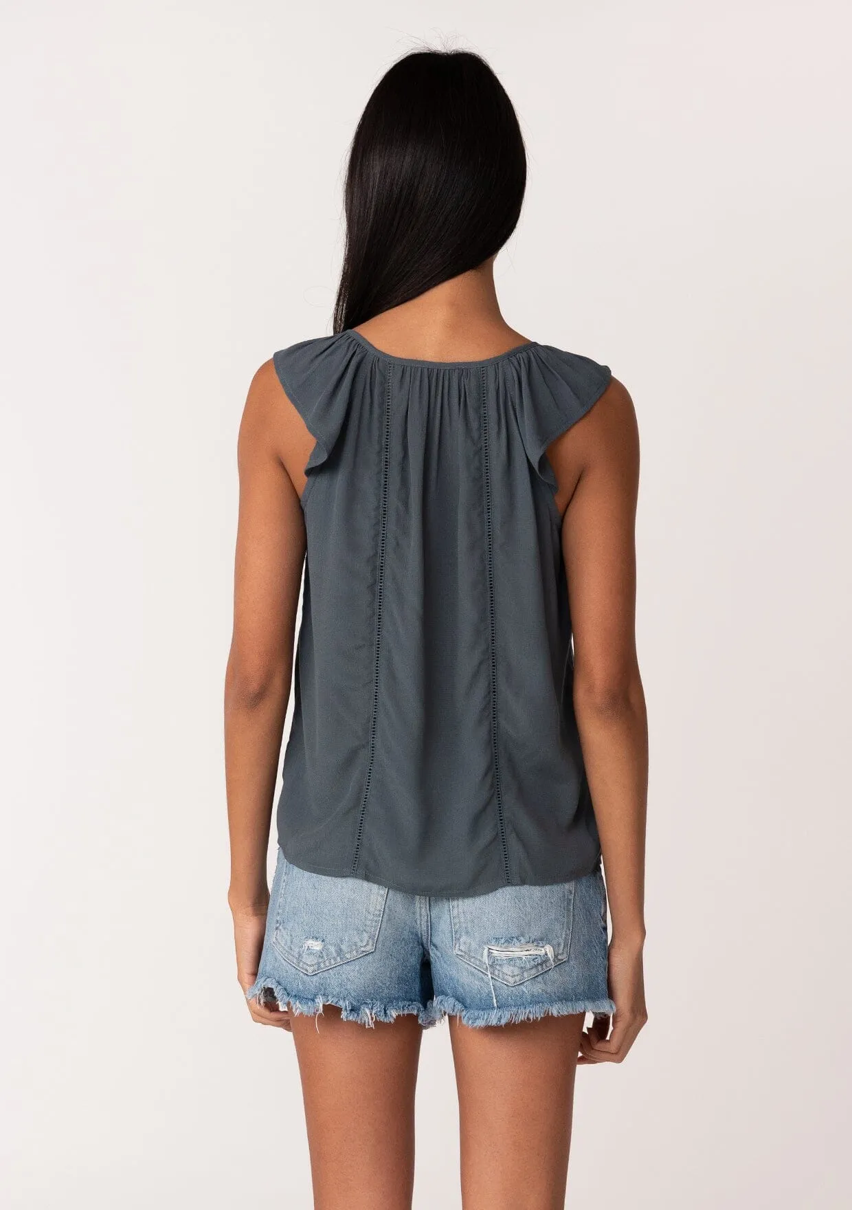 Monterey Button Front Top