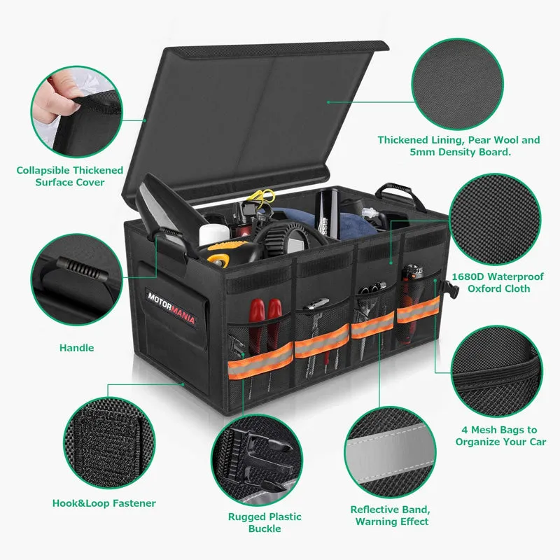 MOTORMANIA Foldable Car Trunk Organizer
