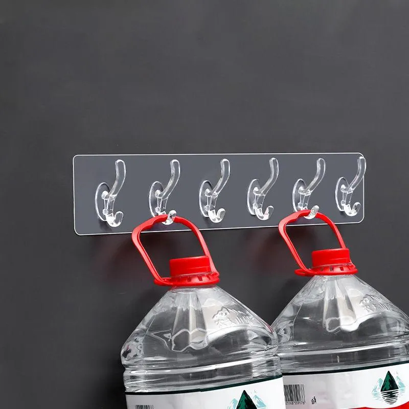 😍Multifunktionale transparente 6 Haken