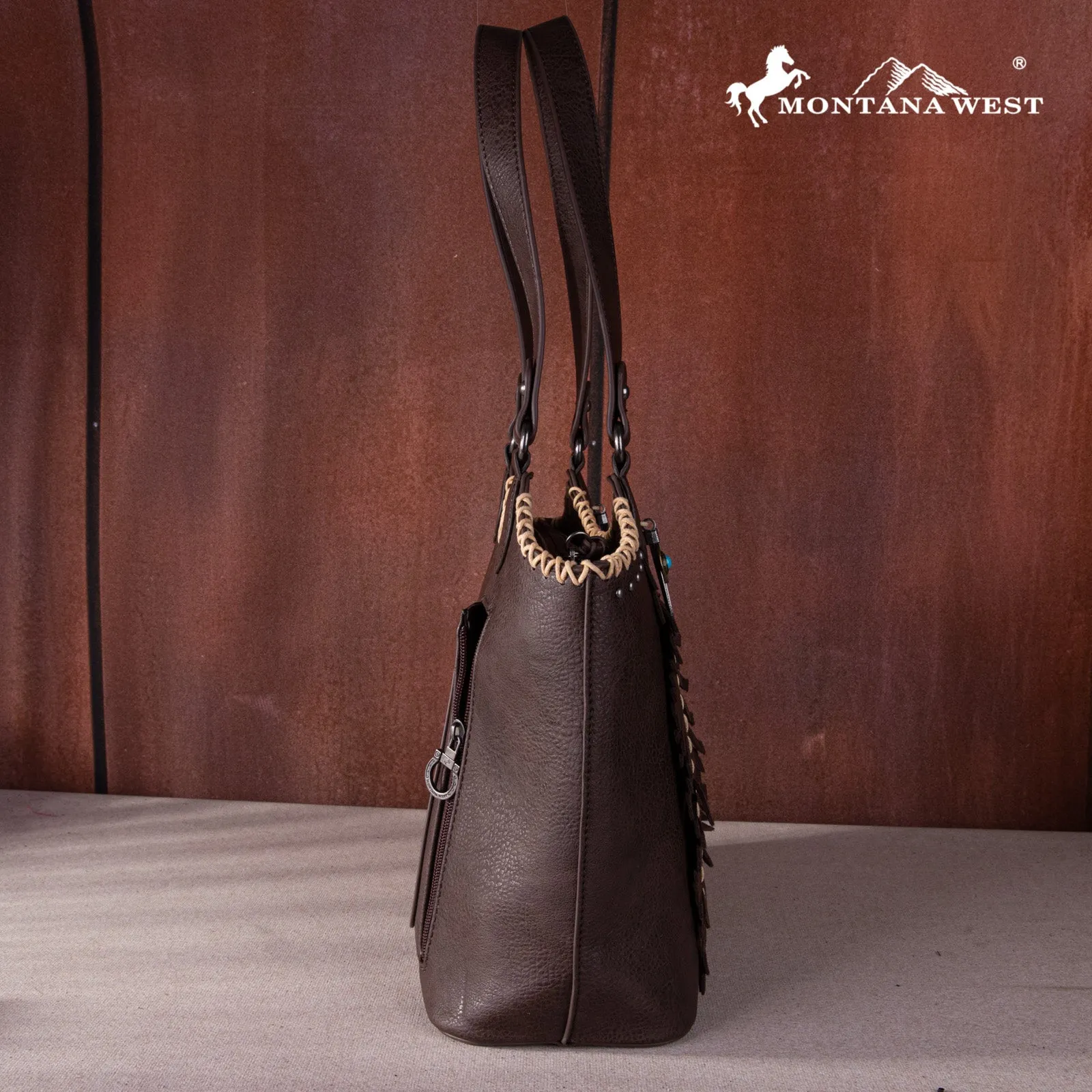 MW1259-8005  Montana West Feather Collection Concealed Carry Tote