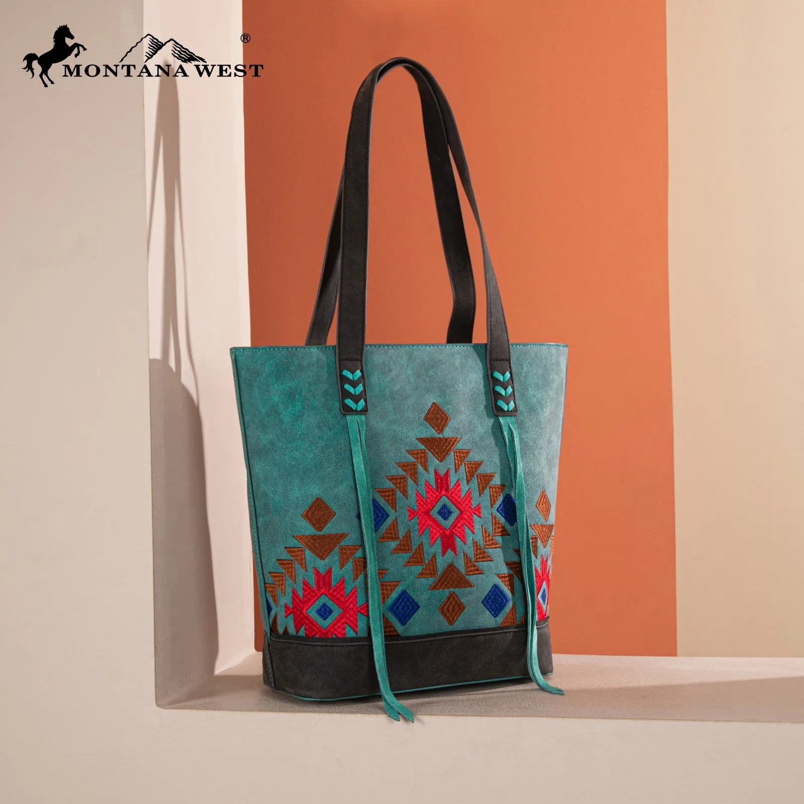 MW1312G-8317  Montana West Embroidered Collection Tote