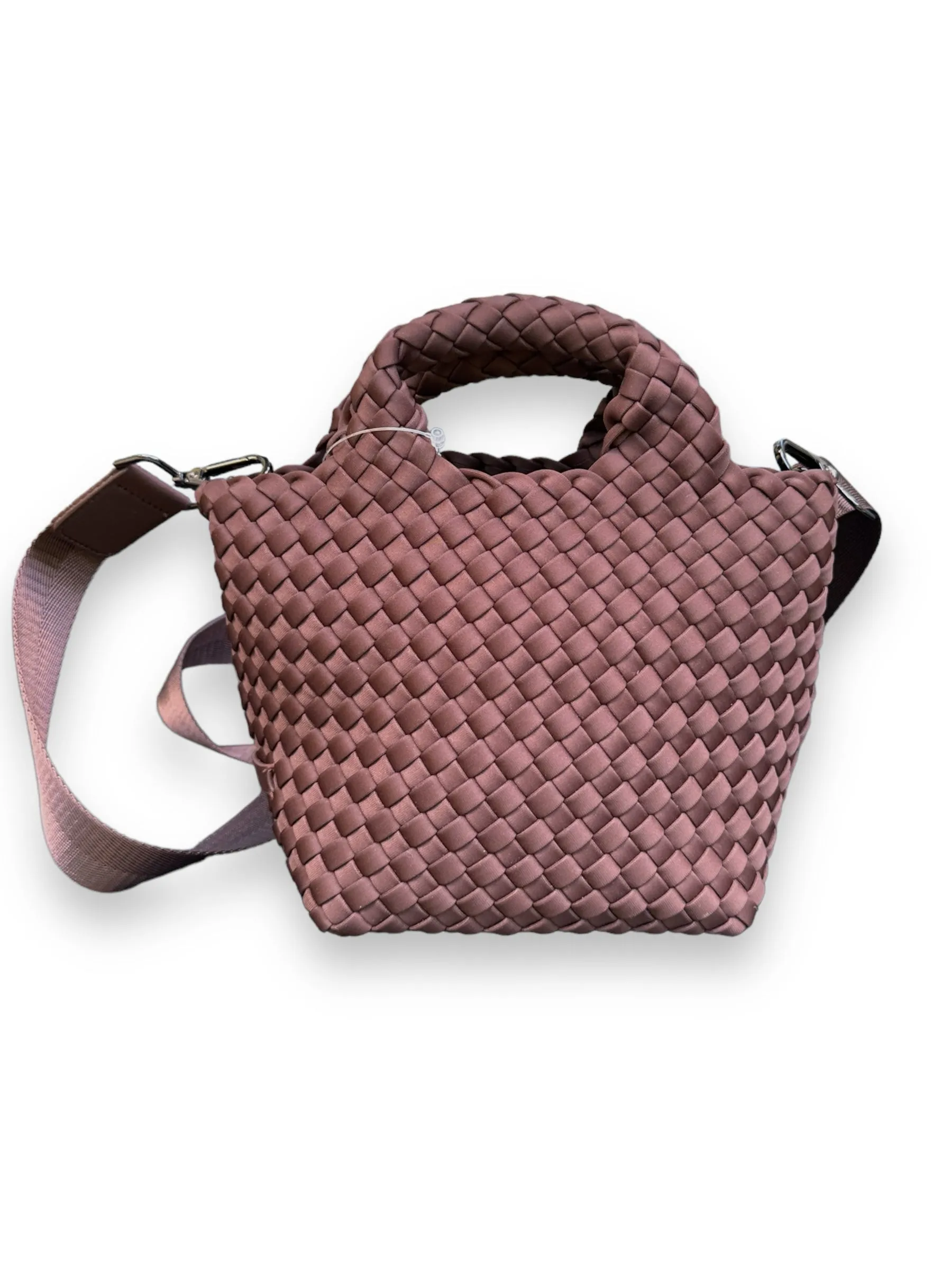 Naghedi Brown Woven Handbag