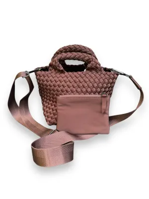 Naghedi Brown Woven Handbag