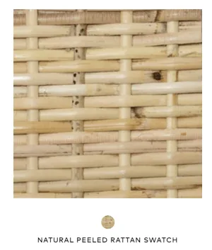 Natural Peeled Rattan Swatch - Islamorada Collection