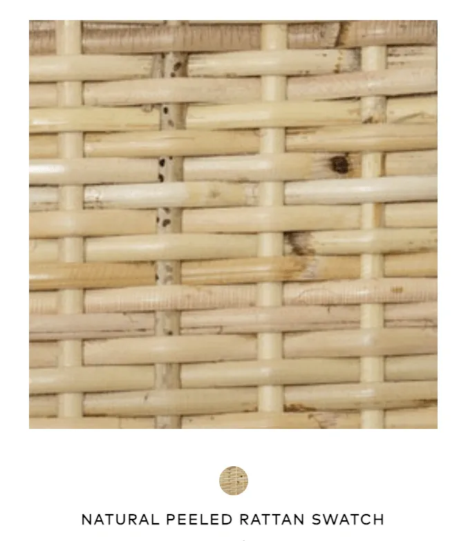 Natural Peeled Rattan Swatch - Islamorada Collection