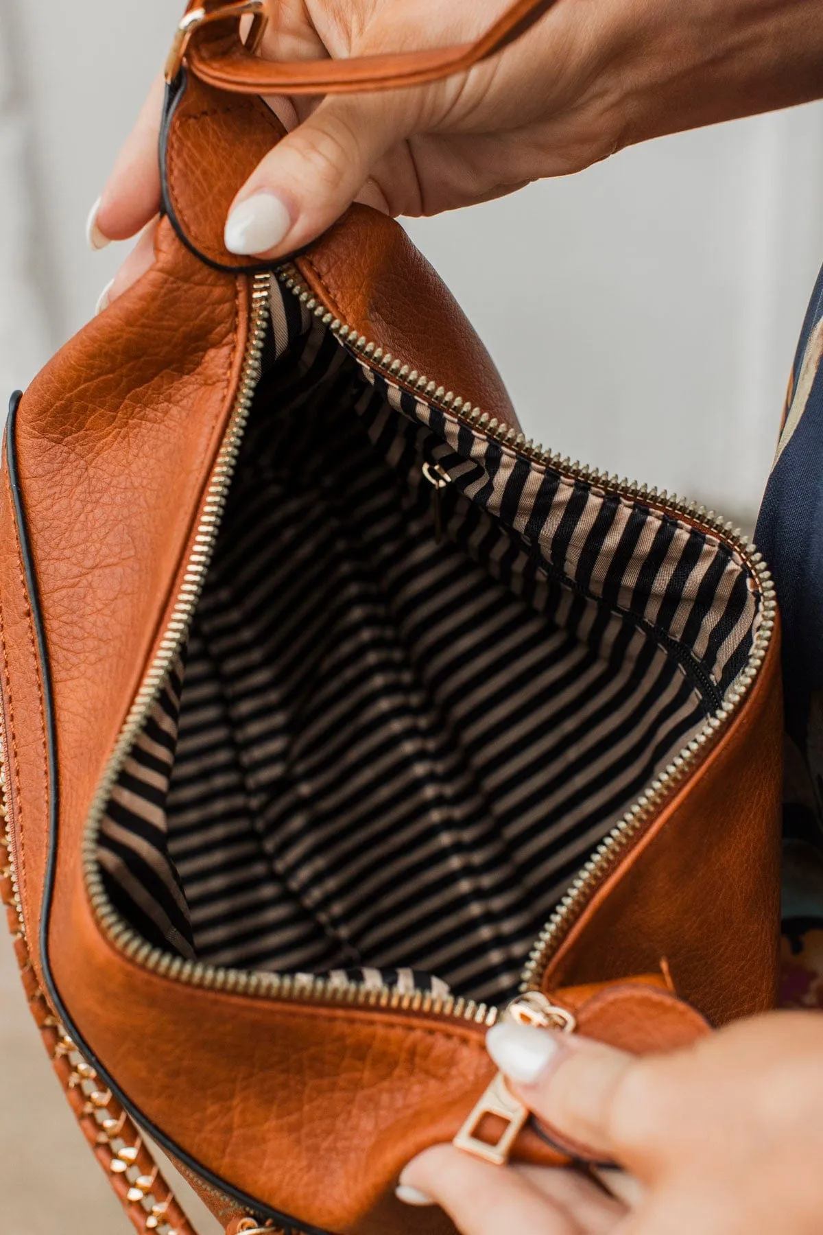 Never Doubted Us Crossbody Purse- Cognac