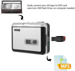 NEW Ezcap Super USB Cassette Capture - Tape To MP3 Converter Audio Music Player