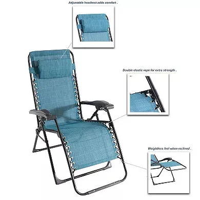 New Sonoma Goods For Life® Anti-Gravity Patio Lounge Chair in Teal! Retails $120 