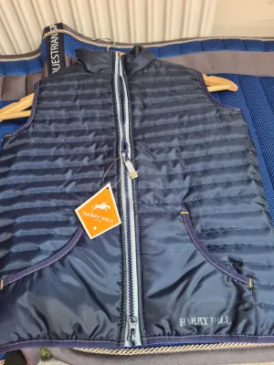 NEW WITH TAGS Harry Hall Navy Gilet age 7/8  FREE POSTAGE 🟢