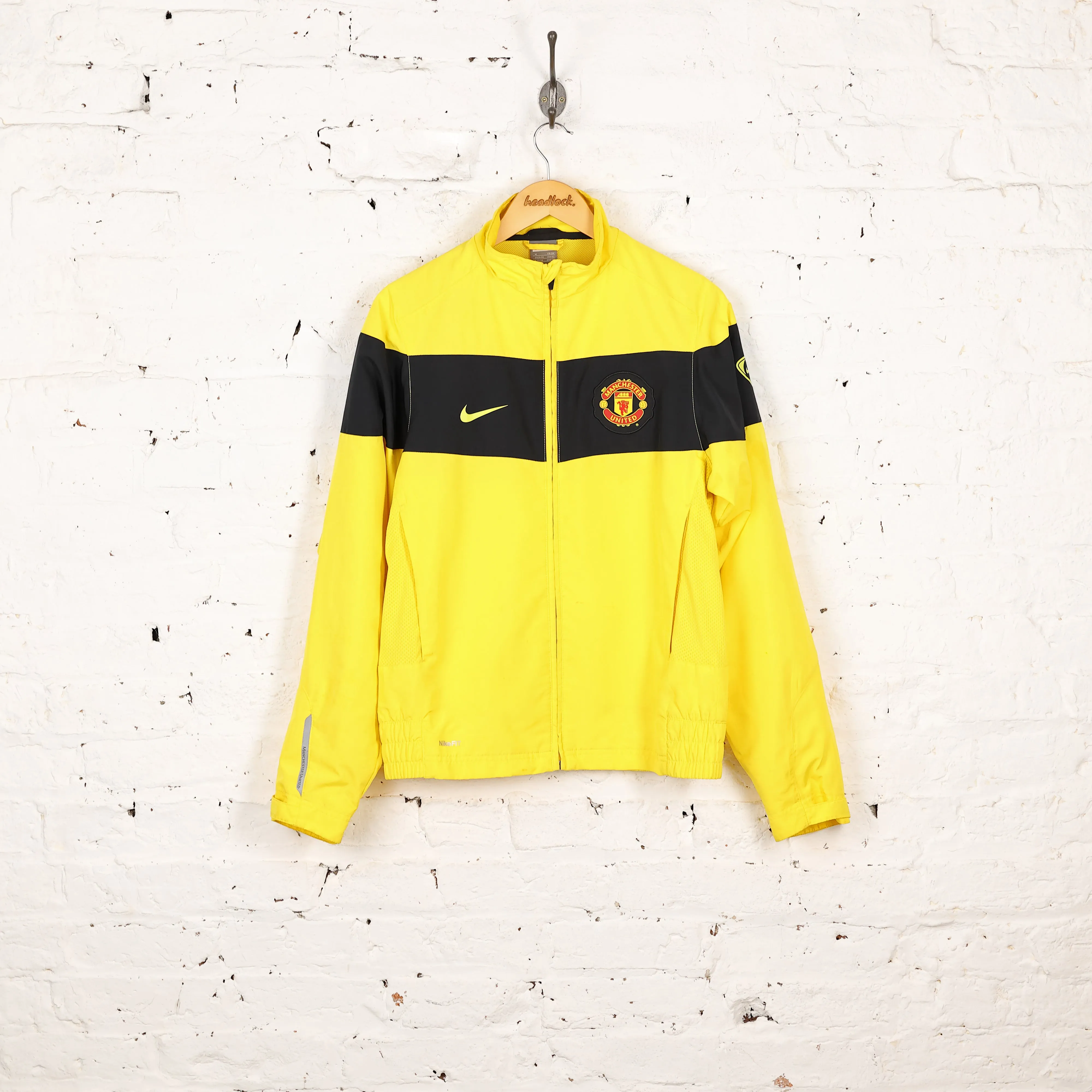 Nike Manchester United 2009 Tracksuit Top Jacket - Yellow - M