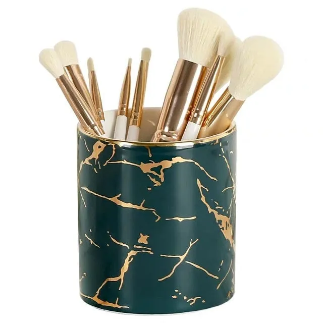 Nordic Marbled Makeup Brush Holder I SPAFAIR
