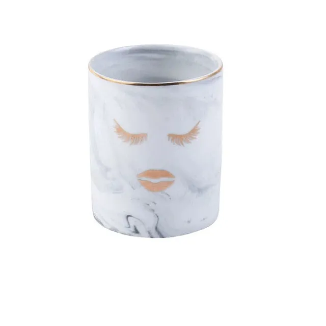 Nordic Marbled Makeup Brush Holder I SPAFAIR