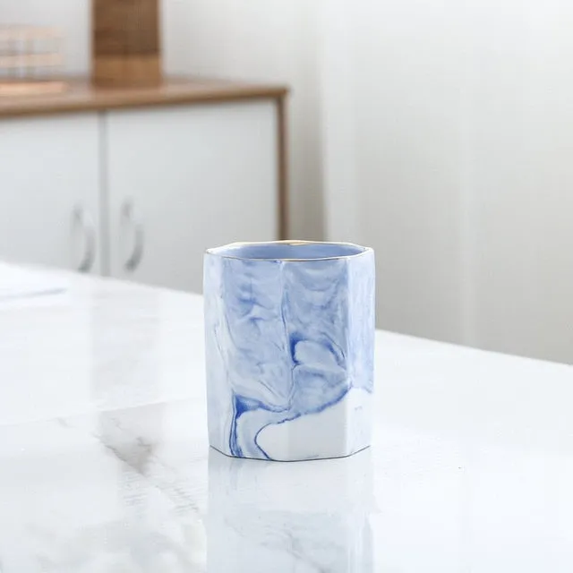 Nordic Marbled Makeup Brush Holder I SPAFAIR