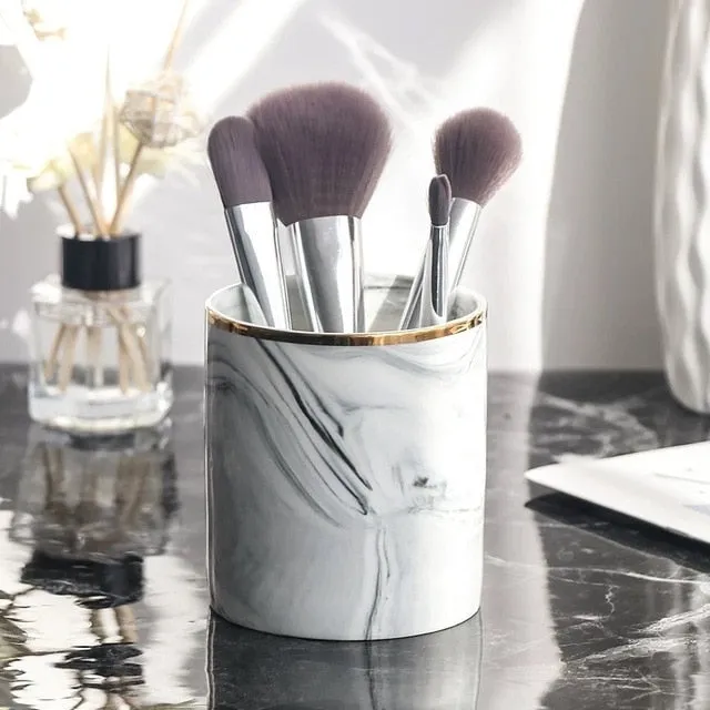 Nordic Marbled Makeup Brush Holder I SPAFAIR