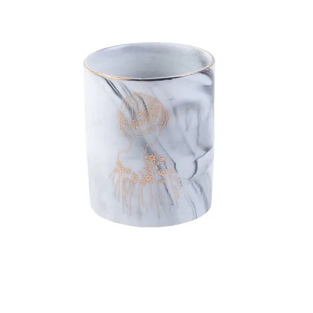 Nordic Marbled Makeup Brush Holder I SPAFAIR