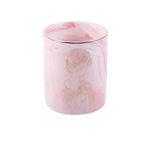 Nordic Marbled Makeup Brush Holder I SPAFAIR
