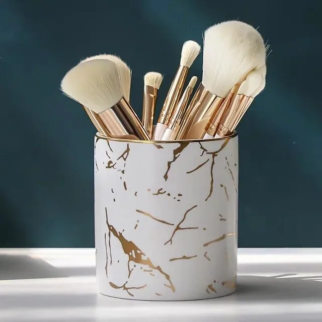 Nordic Marbled Makeup Brush Holder I SPAFAIR