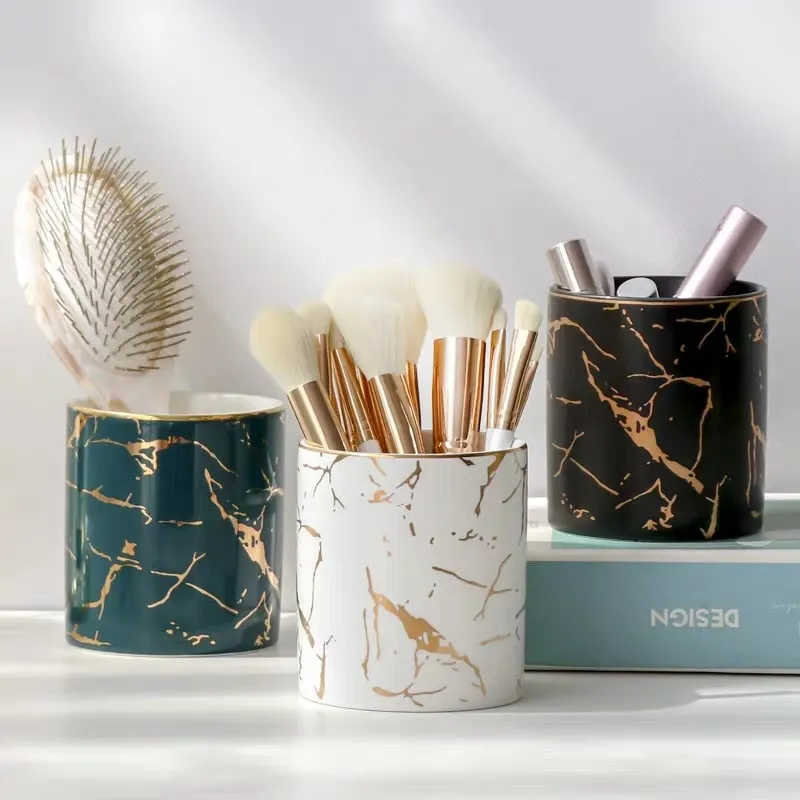 Nordic Marbled Makeup Brush Holder I SPAFAIR