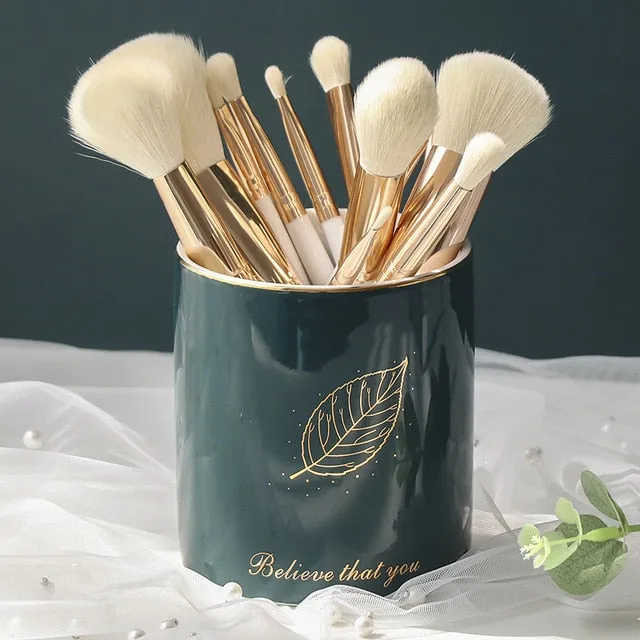 Nordic Marbled Makeup Brush Holder I SPAFAIR