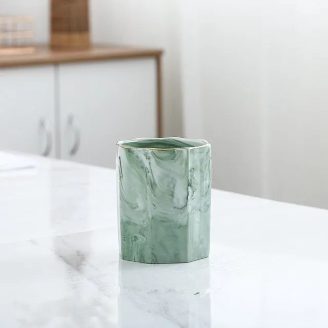 Nordic Marbled Makeup Brush Holder I SPAFAIR