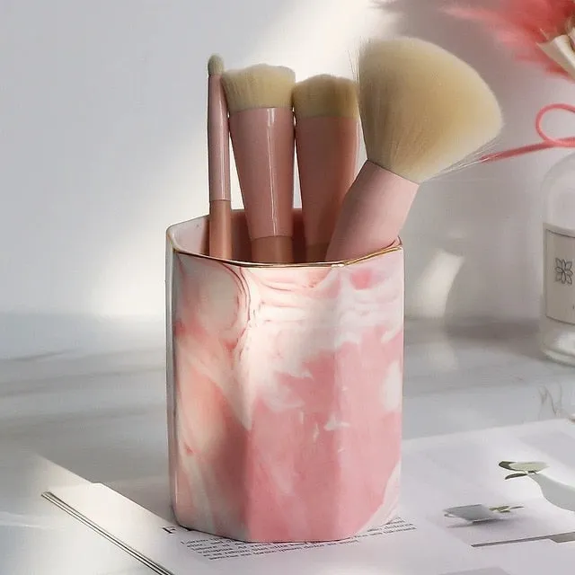 Nordic Marbled Makeup Brush Holder I SPAFAIR