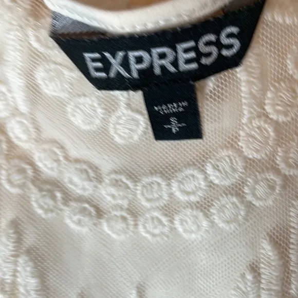 NWOT Express Lace Sleeveless Mini Bodycon Dress w/ inner shell Size Small