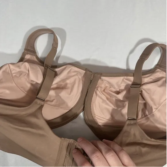 NWT $82‎ Spanx [ 36G ] Low Profile Illusion Lace Minimizer Bra Cafe Nude