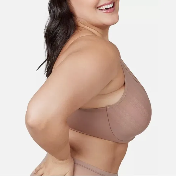NWT $82‎ Spanx [ 36G ] Low Profile Illusion Lace Minimizer Bra Cafe Nude