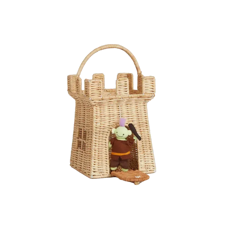 Olli Ella Rattan Castle Bag