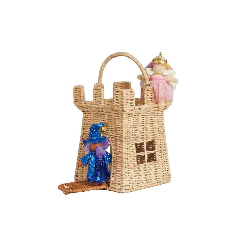 Olli Ella Rattan Castle Bag