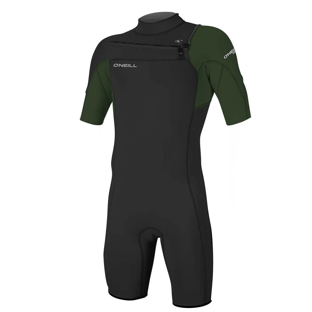 O'Neill Hammer 2mm Chest Zip Shortie  - Black/Dark Olive/Black
