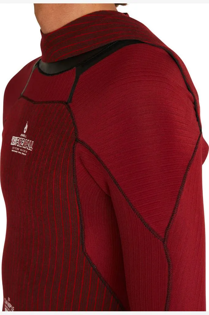 O'NEILL HYPERFREAK FIRE BACK ZIP FULL 3/2MM WETSUIT - GUNMETAL/BLACK/MARINE