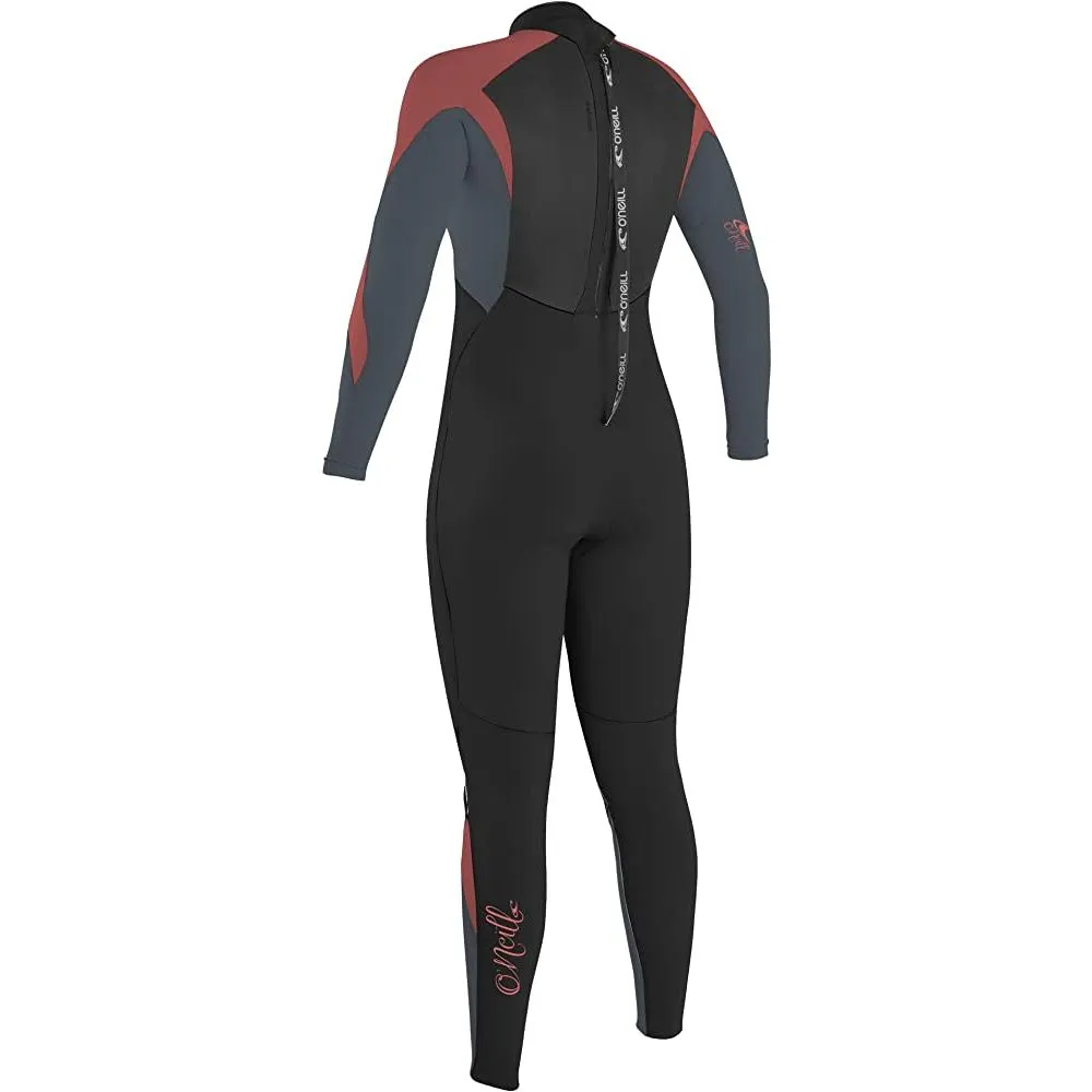 O'NEILL WMS EPIC 3/2 BACK ZIP BLACK/TEAROSE