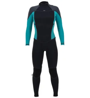 O'Neill Womens Psycho One 4/3 Back Zip Full Wetsuit - Black/Capri
