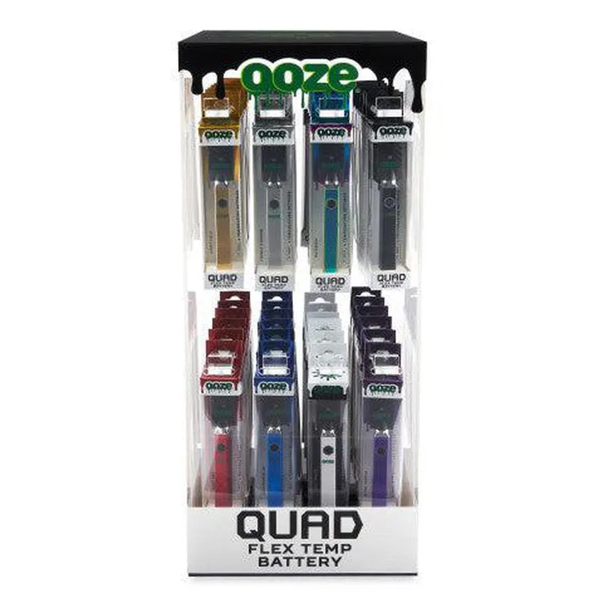OOZE Quad 510 Battery Display - Assorted Colors - (48 Count Display)