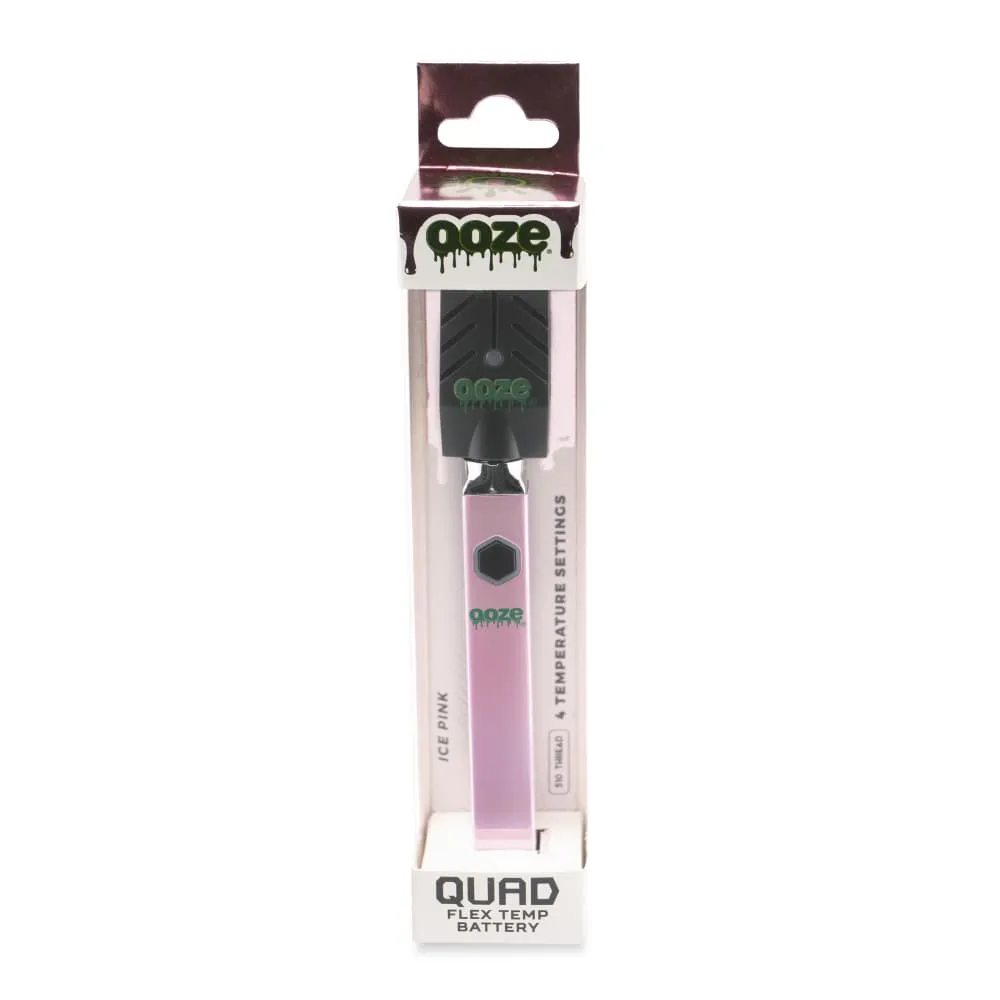 OOZE Quad 510 Thread 500 mAh Square Vape Pen Battery with USB Charger - Various Colors - (1 Count)