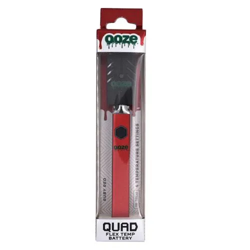 OOZE Quad 510 Thread 500 mAh Square Vape Pen Battery with USB Charger - Various Colors - (1 Count)