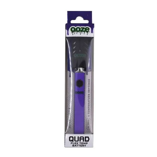 OOZE Quad 510 Thread 500 mAh Square Vape Pen Battery with USB Charger - Various Colors - (1 Count)