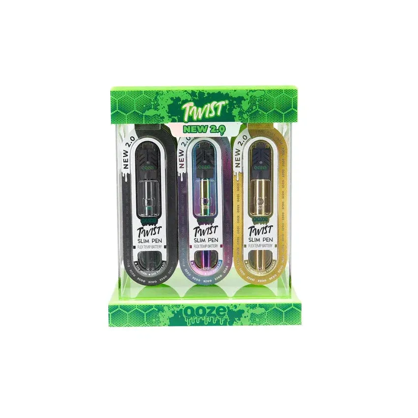 OOZE Twist Slim Pen 2.0 - 2 Color Combos - (24 Count Display)