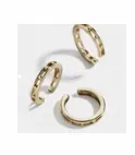 Open Lattice set with CZ's in Gold Partnered with the Ladder Style