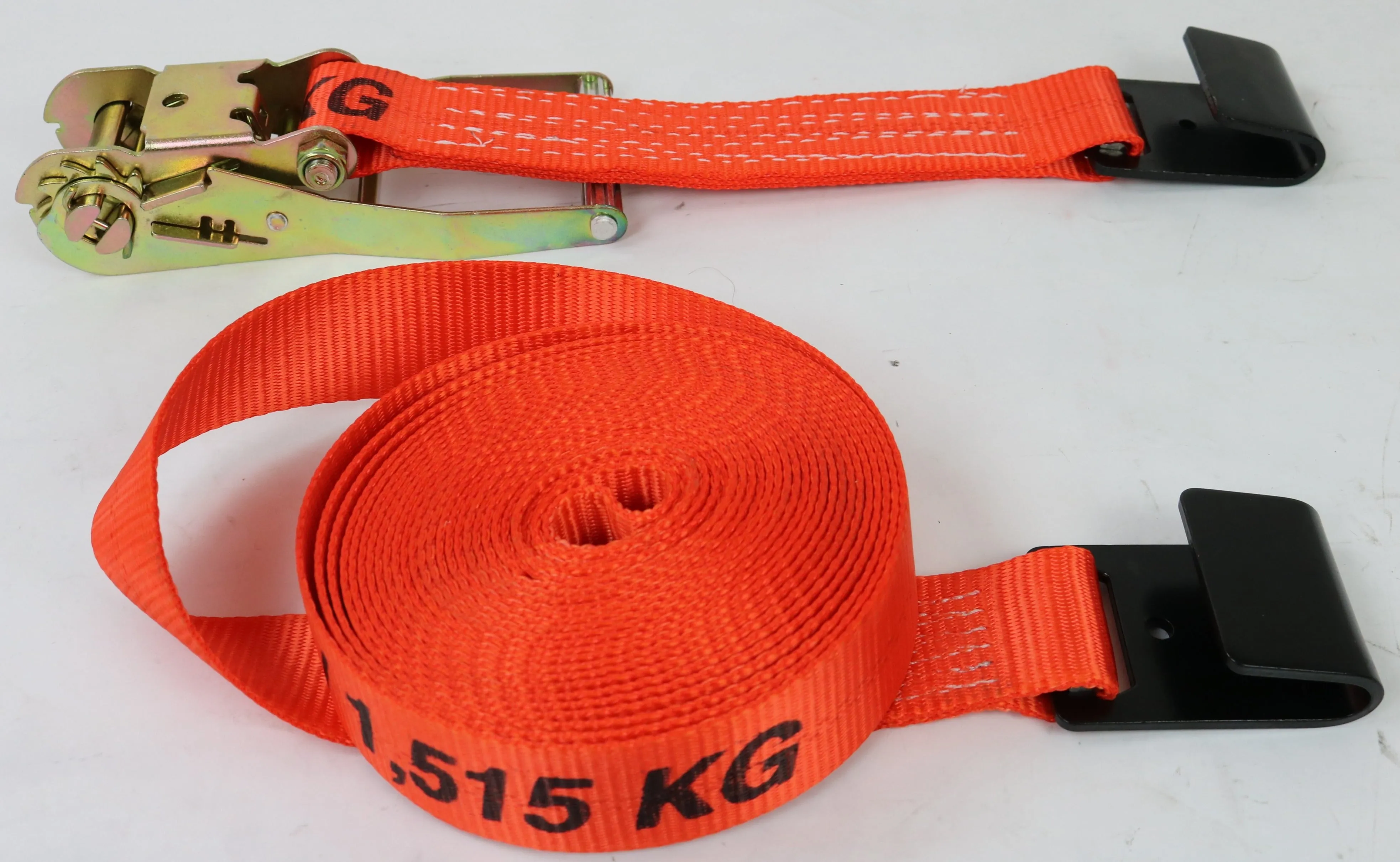Orange 2" x 30' Ratchet Assembly with Flat Hook | Pack of 8