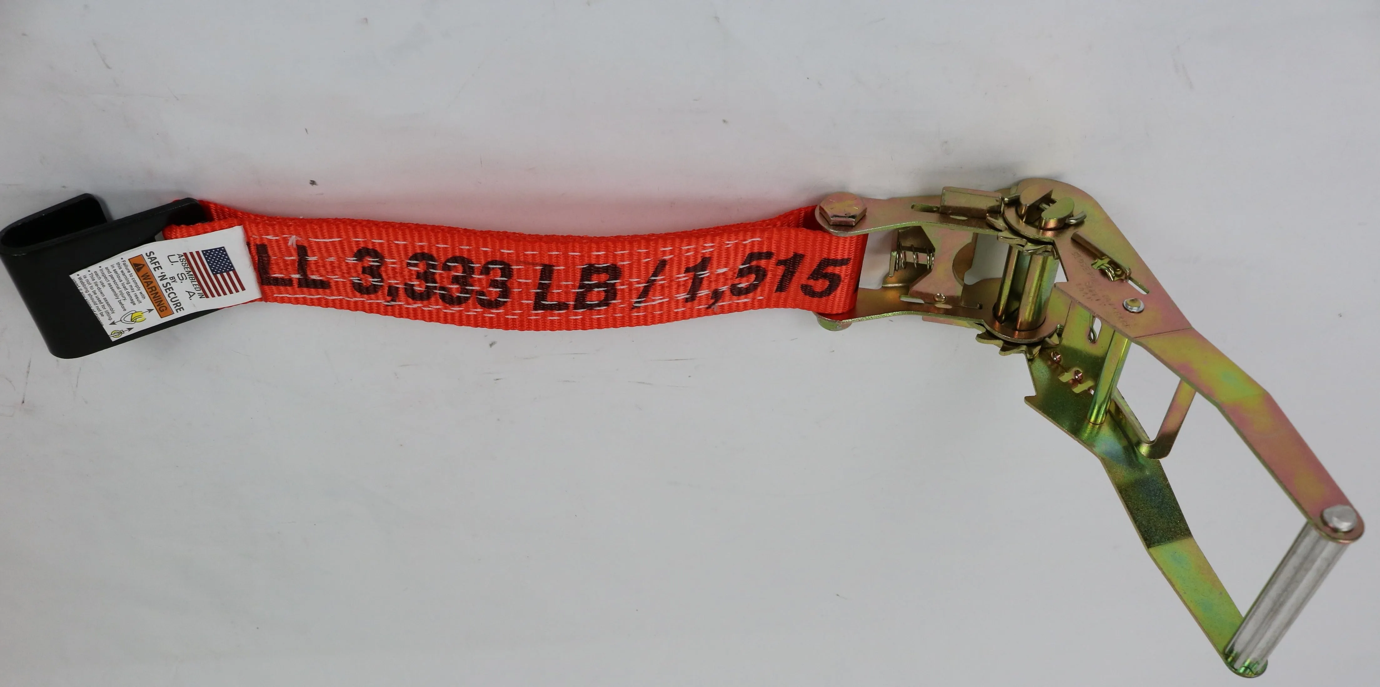 Orange 2" x 30' Ratchet Assembly with Flat Hook | Pack of 8