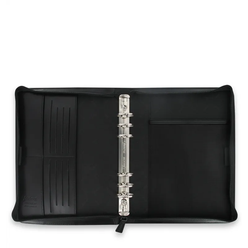 Organizer Filofax Non Datato Metropol con Chiusura a Zip A5 Nero