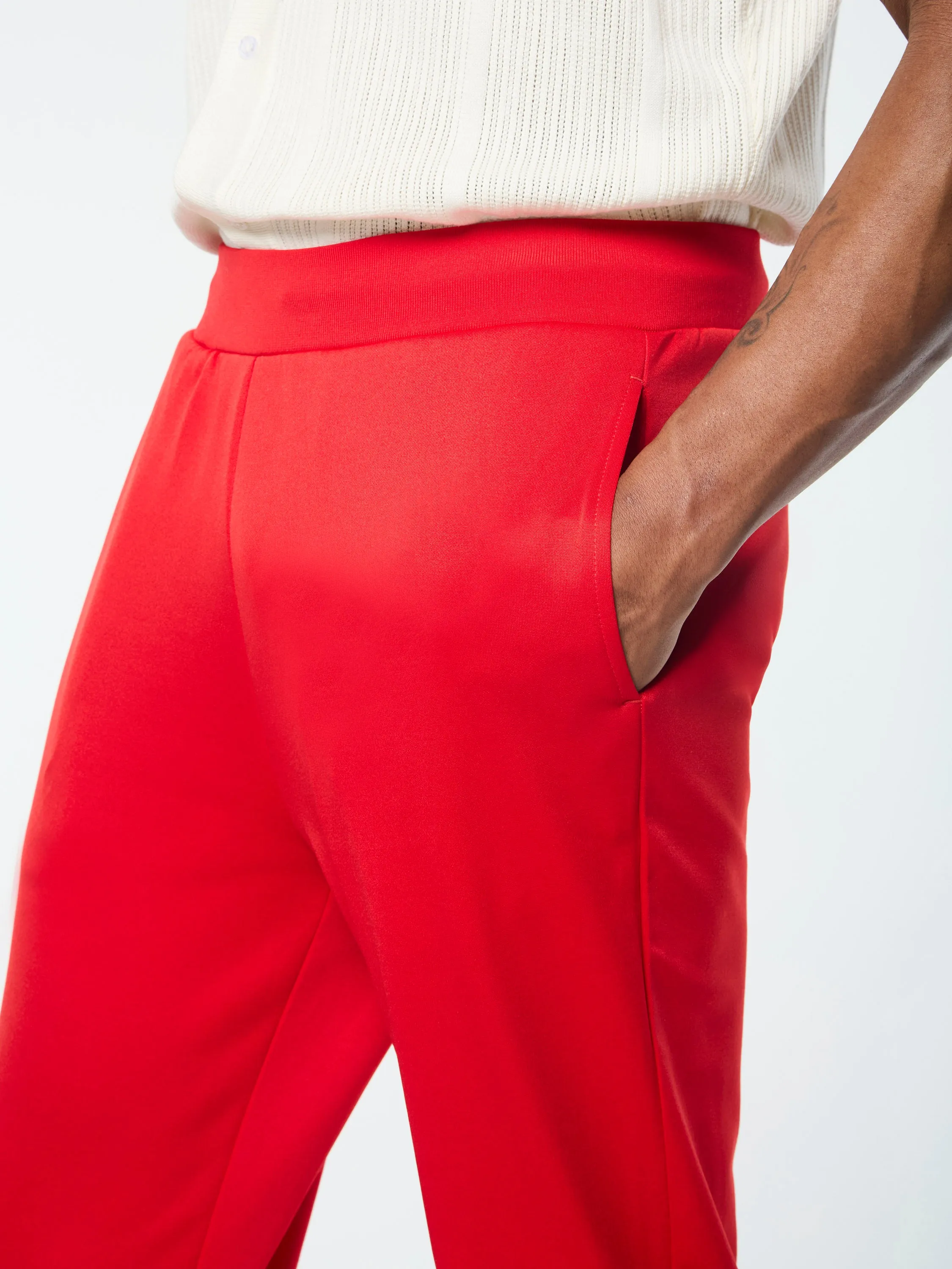 Orion Track Pant- Adrenaline Rush/ White