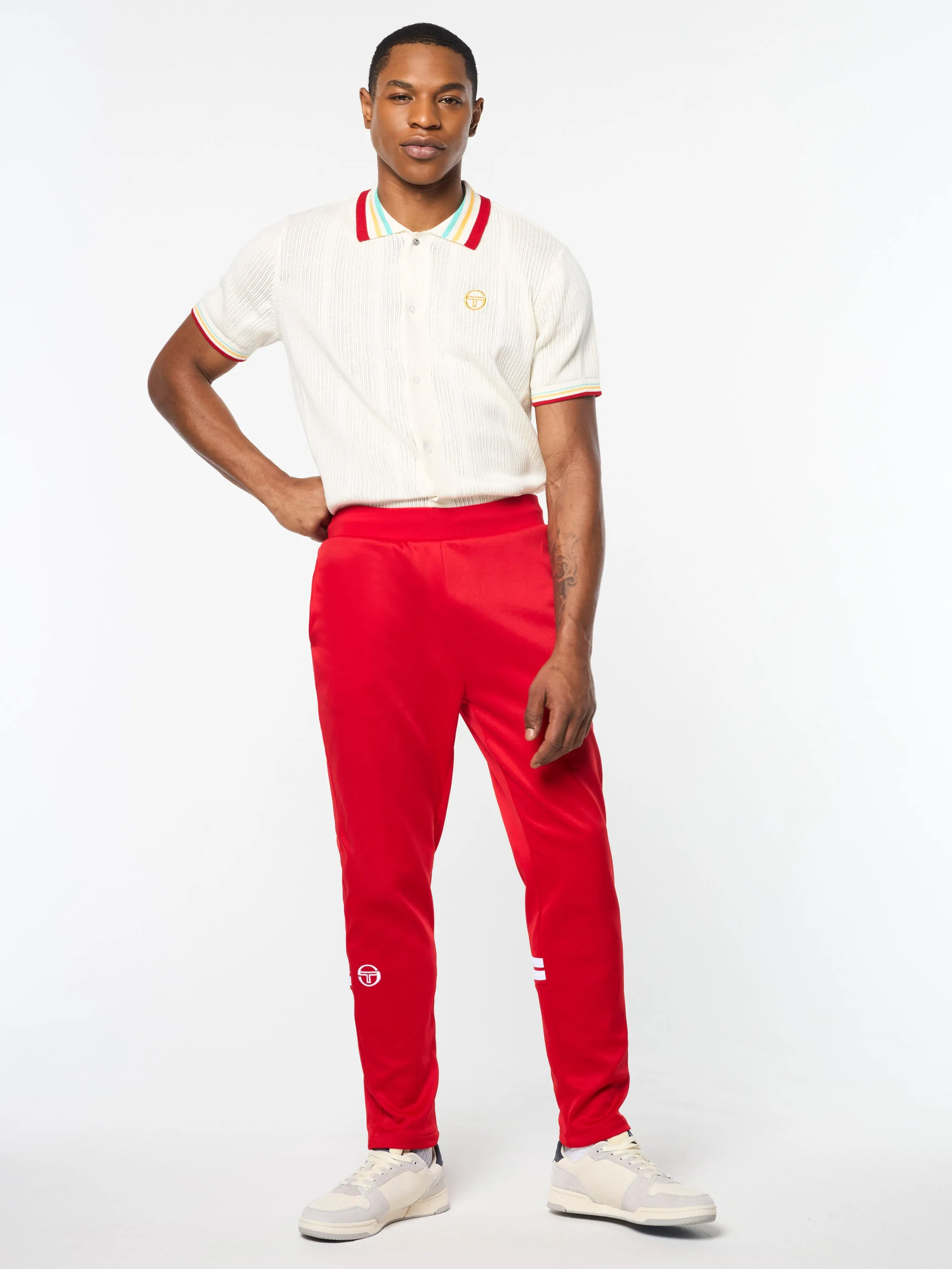 Orion Track Pant- Adrenaline Rush/ White
