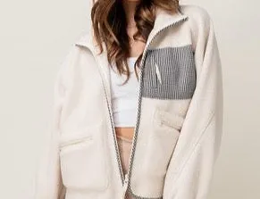 Oversized Sherpa Fleece Jacket