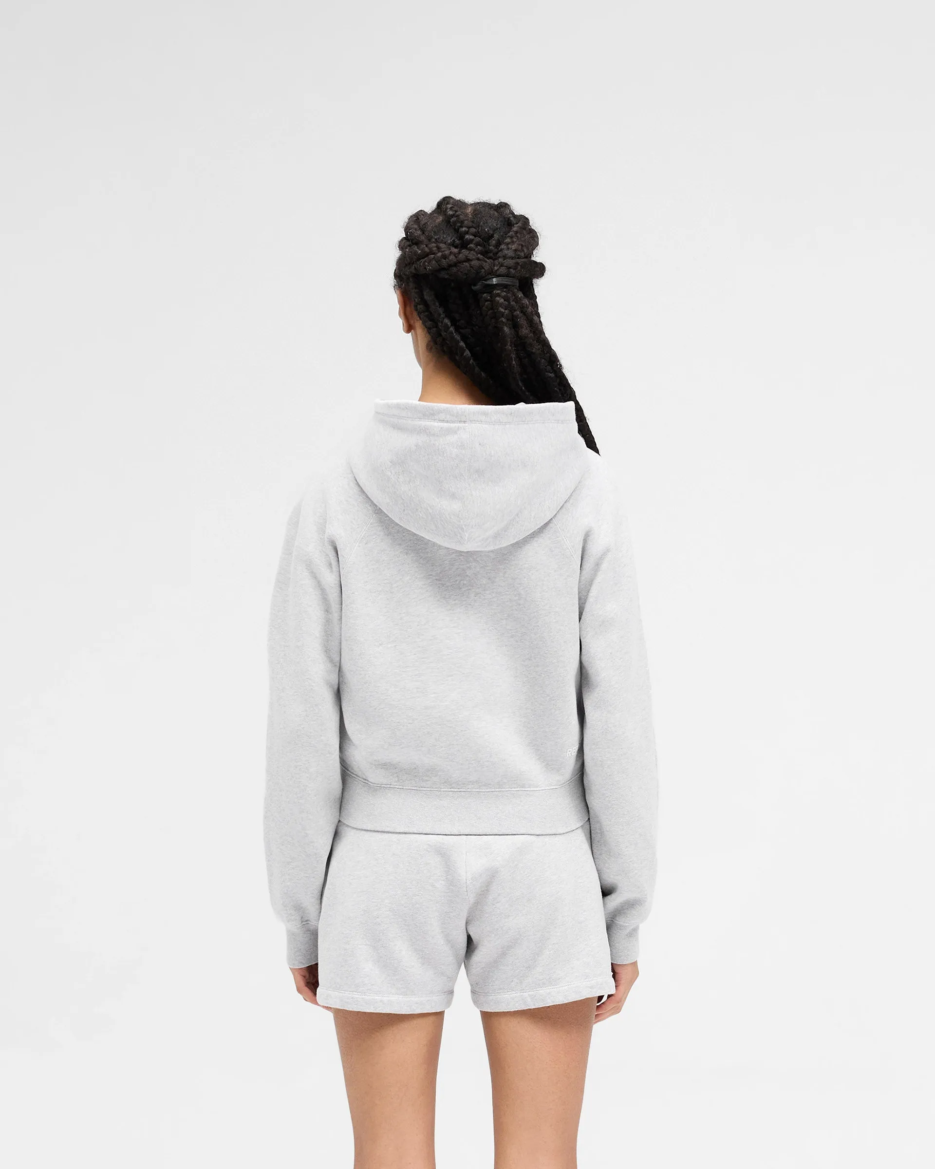 Owners Club Slim Zip Hoodie - Grey Marl