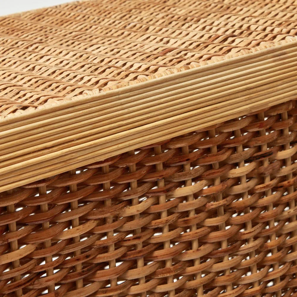 Palm Beach Rattan Scalloped Console Table